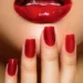 red lips and red Luxury nails