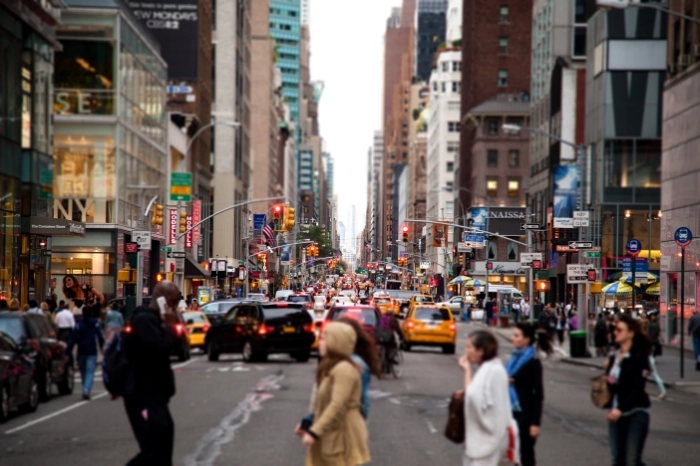 a busy street in new york